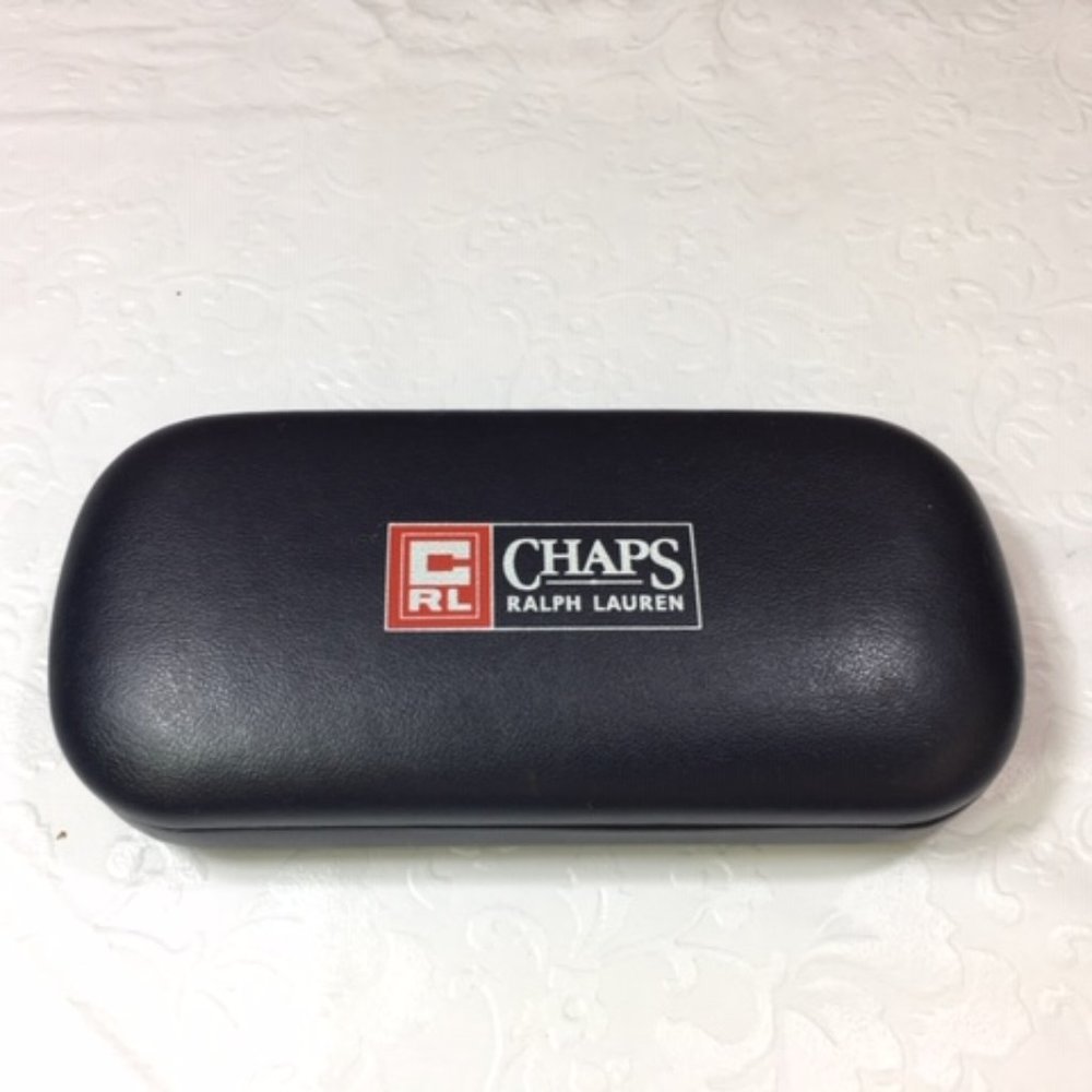Ralph Lauren Chaps Eyeglasses Hard Clam Shell Case Navy Blue